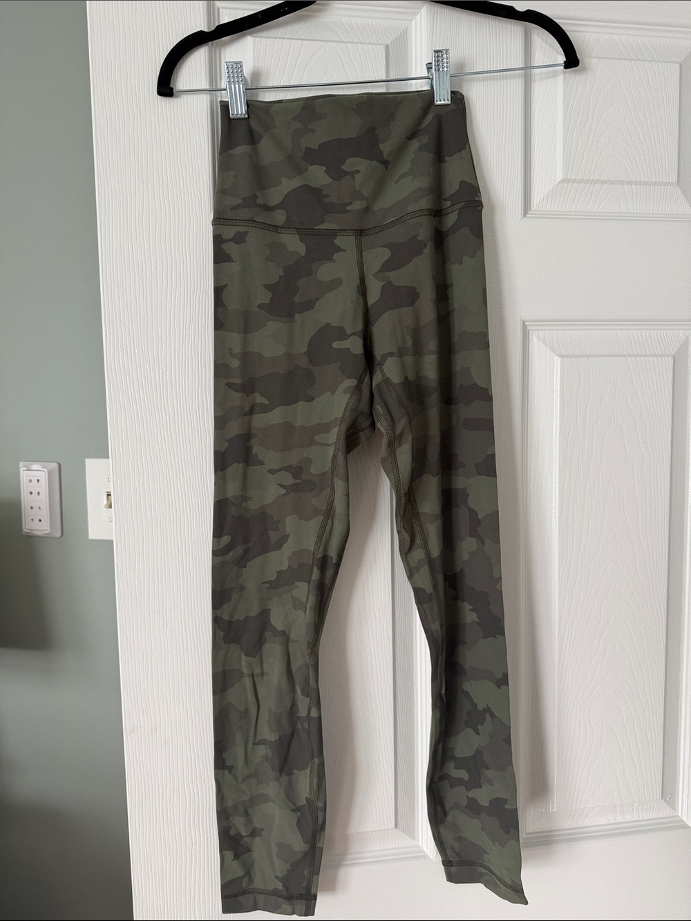 lululemon athletica Olive Green Camo High-Rise Leggings align fabric